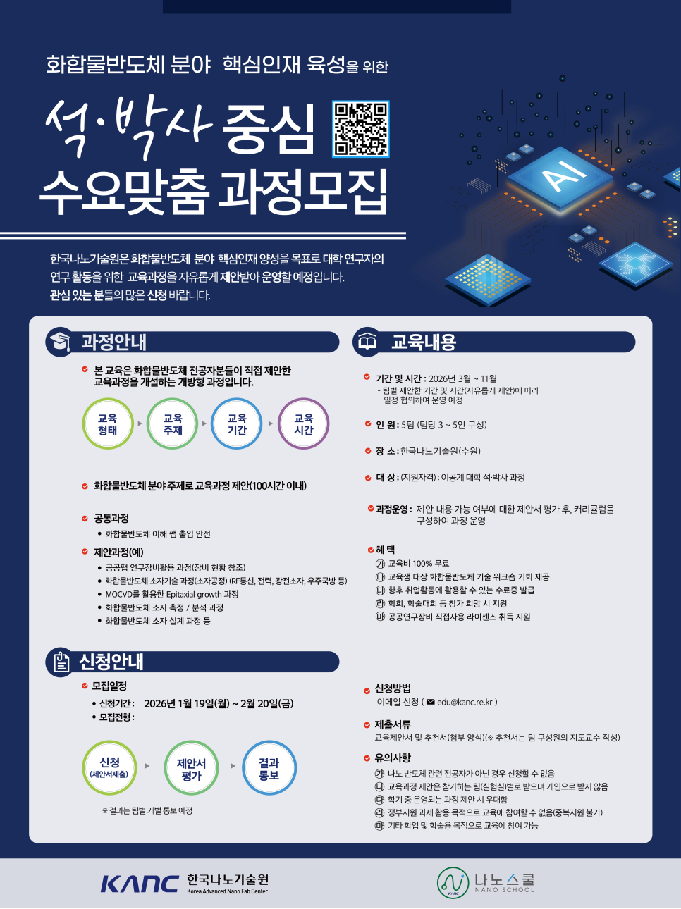 [모집공고]화합물반도체 석·박사 수요 맞춤 과정 교육생 모집